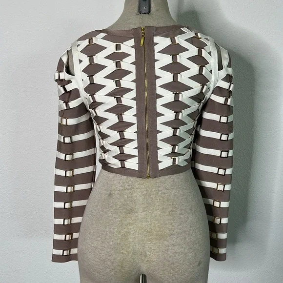 Elastic Bandage Zip Up Top - Picture 2 of 4